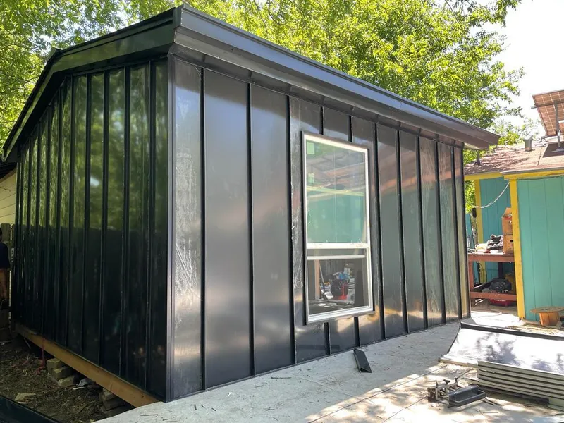 Black standing seam metal wall panels for Metal Roof Installation in Schaghticoke